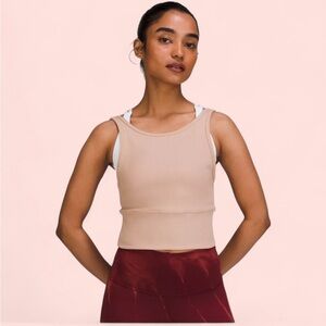 - lululemon athletica Orange Sleeveless Crop Fitted Tank Top